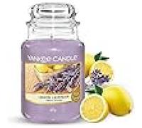 Yankee Candle Candela Profumata Grande, Lavanda al Limone, Durata Fino a 150 Ore