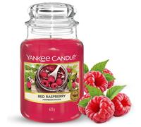 Yankee Candle Candela profumata in giara grande Lampone rosso Durata Fino a 150
