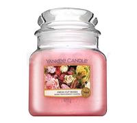 Yankee Candle Candela profumata in giara media | Rose appena recise | Durata Fino a 75 Ore