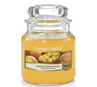 Yankee Candle Candela profumata in giara piccola | Salsa di mango alla pesca | Durata Fino a 30 Ore