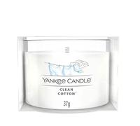YANKEE CANDLE CANDELA PROFUMATA VOTIVE IN VETRO CLEAN COTTON PROFUMO CASA INTERNI