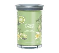 Yankee Candle Signature candela profumata | Vaniglia e lime in tumbler grande | Candele di miscela di cera di soia lunga durata | regalo perfetto per le donne