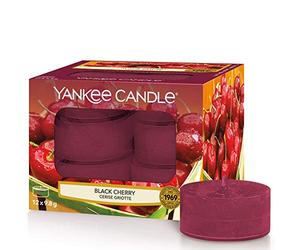 YANKEE CANDLE Candeline Profumate Tea Light, Amarena, 12 Pezzi