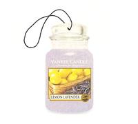 Yankee Candle Classic Car Jar Profumatore per Auto Lemon Lavander, Cartone, Viola, 7.6x19.7x0.7 cm