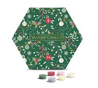 YANKEE CANDLE confezione regalo, Candele profumate natalizie, 18 candele tea light e 1 porta candela tea light, Collezione Countdown to Christmas