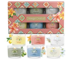 Yankee Candle confezione regalo di candele profumate | Mini candele votive riempite | Miscela di cera di soia | Collezione Hello Italy | Regali perfetti per le donne | 6 pezzi