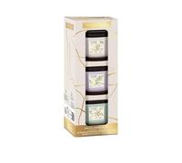YANKEE CANDLE confezione regalo, SET di 3 mini Candele Little Luxuries ispirate alla SPA, idea regalo festa della mamma, regali per rilassarsi concentrazione e calma, candela lavanda fiori e serenità