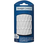 Yankee Candle diffusore ScentPlug | Base per profumatore d'ambiente elettrico | Motivo decorativo grafico bianco | Spina UK a 3 poli
