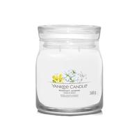 Yankee Candle Candela profumata firmata, candela in barattolo medio al gelsomino di mezzanotte con doppio stoppino, miscela di cera di soia, candela a lunga combustione, regalo perfetto per le donne