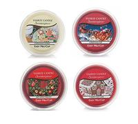 Yankee Candle Home for Christmas 4 Scenterpiece Meltcup Pack - incl. Christmas Cookie, Christmas Eve, red Apple Wreath & Candy Cane Lane