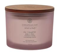 YANKEE CANDLE Joy & Laughter - Candela Mirtillo e Dalia a 3 Stoppini, 312g
