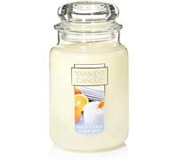 Yankee Candle Juicy Citrus & Sea Salt Profumato, classico barattolo grande da 623,7 ml, candela a stoppino singolo, oltre 110 ore di combustione