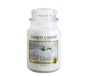 Yankee Candle Samplers Candele Votive Fluffy Towels, Cera, Bianco, 4.5 x 4.5 x 5.3 cm, 49 g