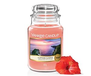 Yankee Candle Scented Candle | Candela in giara grande della Alba Sulla Scogliera | Candele a lunga combustione: fino a 150 ore | Regali perfetti per le donne