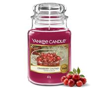 Yankee Candle Scented Candle | Candela in giara grande della Chutney di Mirtilli Rossi | Candele a lunga combustione: fino a 150 ore | Regali di Natale perfetti per le donne