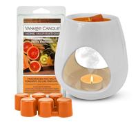 Yankee Candle Set regalo | 1 scaldavivande in ceramica | 1 candela non profumata |6 frutti esotici profumati