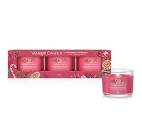 Yankee Candle Set Regalo Candele Profumate, Miscela Di Cera Di Soia, Peppermint Pinwheels, 3 Pezzi