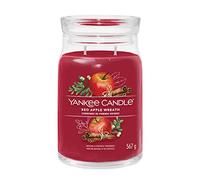 Yankee Candle Signature candela profumata | Ghirlanda di Mele Rosse in giara grande | Candele di miscela di cera di soia lunga durata | regalo perfetto per le donne