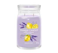 Yankee Candle Signature candela profumata, Limone Lavanda in giara grande, Candele di miscela di cera di soia lunga durata