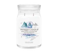 Yankee Candle Signature candela profumata, Snow Globe Wonderland in giara grande, Candele di miscela di cera di soia lunga durata