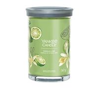 Yankee Candle Signature candela profumata | Vaniglia e lime in tumbler grande | Candele di miscela di cera di soia lunga durata | regalo perfetto per le donne