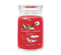 Yankee Candle Signature candela profumata, Vigilia di Natale in giara grande, Candele di miscela di cera di soia lunga durata
