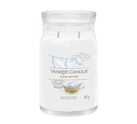 Yankee Candle Signature candela profumata, Cotone pulito in giara grande, Candele di miscela di cera di soia lunga durata