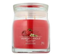 Yankee Candle Candela profumata firmata | Candela in barattolo medio al lampone rosso con doppio stoppino | Candela a lunga combustione in cera di soia | Regalo perfetto per le donne
