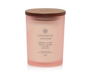 Yankee Candle Stillness & Purity - Candela Profumata Acqua di Rose Media, 250g