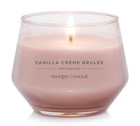 Yankee Candle Studio Candele media profumate | Vanilla Crème Brulee| Lunga durata: 35-50 ore| Elegante design in vetro con cera beige| Regalo per le donne, regali per le mamme, regali di nozze