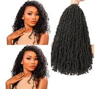 Yanky Twist - 10 confezioni di capelli all'uncinetto, 40,6 cm, pre-attorcigliati, colore nero naturale, mini molla, piccoli ricci senegalesi, trecce ritorte, Yankee Twist (4# marrone), 40,6 cm