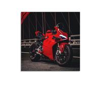YANLI Poster decorativo da parete su tela, motivo: moto da corsa Ducati Panigale V4, poster decorativo moderno per camera da letto, per camera da letto, 30 x 30 cm