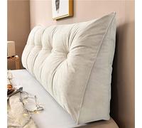 Yanman Grande cuscino a cuneo testiera triangolare riposo lettura cuscino lombare, cuscino di sostegno lombare vita schienale, morbido divano posto cuscino 135 x 50 x 20 cm