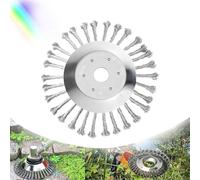 Yanmide Immortal Trimmer, lama per decespugliatore rotante in filo di acciaio da 20,3 cm, con kit adattatore, rimozione ruggine per erba muschiata (1 pezzo)