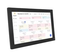 Yanmis 15.6in Smart Digital Calendar, 1080p HD Touchscreen Monte a Parete Smart Family Planner Smart Crolla Interactive Chart Planner Planner, Funzione del Sonno (Spina europea)