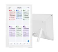 Yanmis 15.6in Smart Digital Calendar, Versatile Fotogramma Digitale Eamless Cloud Sync HD Touchscreen WiFi Family Planner con App per Android 9.0 (bianco puro)