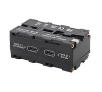 Yanmis Adattatore Batteria Fittizio NP F a Doppio Lato con Display di Tensione Digitale Type-C Output PD Type-C Efficienza Efficienza Ad Alta Potenza Fotografia Continua Continua