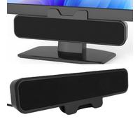 Yanmis Altoparlanti per Computer con da 10 W per PC Desktop, Barra Altoparlante Stereo Cablata USB A USB C con Tasto di Disattivazione del Controllo del Volume, Suono Chiaro e