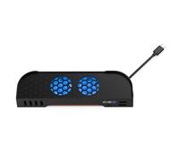 Yanmis Base Ventilatore di Raffreddamento, Doppia Ventola 3 velocità 8 Colori RGB Luce Silenziosa per Interruttore 2 Dock Console da Gioco, con Plug USB C nel Canale del Flusso D'aria