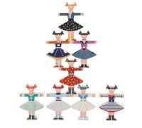 Yanmis Blocco di Equilibrio Impilabile Gioco di Puzzle per Ragazze Danzanti in Legno per Bambini - Giocattoli Educativi Montessori per Bambini in età Prescolare (Blocco impilabile)