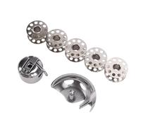 Yanmis Bobine in Metallo per Macchine da Cucire, per Bobina da 5 Pezzi e Set di Ganci per Navetta per Vecchie Macchine da Cucire Domestiche, Compatibile con Parti di da Vintage, Metallo Resistente