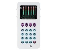 Yanmis Cambia Voce Portatile, Scheda Bluetooth con 8 Effetti Vocali, Regolazione del Tono a 10 Livelli, per Smartphone, Computer, Tablet, Interfaccia USB Plug and Play