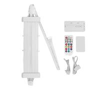 Yanmis Cavo di Estensione PSU RGB, Set di Strisce LED Illuminata per Scheda Madre e Grafica per PC, Cavo Neon di Estensione di Alimentazione della Scheda Madre Argb, (Controller SK3 Bianco)