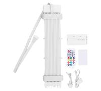 Yanmis Cavo PSU Argb, Striscia LED Illuminata Set per Scheda Madre e Grafica per PC, Cavo di Estensione 'Alimentazione della Scheda Madre Argb, Compatibile con 8 Pin, (Controller SK3 Bianco)