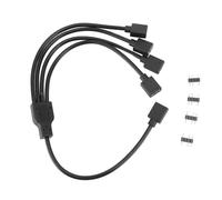 Yanmis Cavo Splitter ARGB da 1 a 4, Cavo Prolunga Splitter RGB Indirizzabile a 3 Pin da 5 V, Cavi ARGB Femmina-Femmina con Pin Maschio, per Telaio del Computer, Dissipatore di Calore