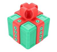 Yanmis Confezione Regalo Fastidiosa con Viti, Confezione Regalo Scherzo Divertente a Sorpresa Interattiva Stampata in 3D per Compleanno, Natale, Festival di Primavera 7x6,5x6,5 cm (Rosso+Verde)