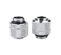 Yanmis Connettore per Tubo in Ottone Cromato Raccordo Affidabile per Raffreddamento Ad Acqua 2 Pezzi Facile da Installare per PC Filettatura G1/4 Diametro Interno 9,5 Mm Tubo Sottile con Diametro