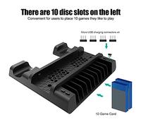 Yanmis Controller Base Ventola di Dissipazione del Calore Multifunzionale Caricatore Doppio per SLIM PRO, Porta di Ricarica USB