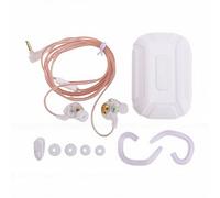 Yanmis Cuffie da Gioco Cablate, Auricolari IEM con Microfono, Auricolari Cablati da 3,5 Mm, Suono HiFi Bassi Profondi con Driver Dinamico da 1 Mm per Giochi Video Musicali (WHITE)