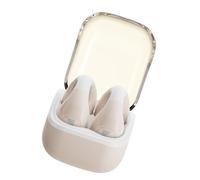 Yanmis Cuffie Wireless BT con Cancellazione del Rumore, connettività Stabile da Indossare Tutto il Giorno, Beige (Beige)